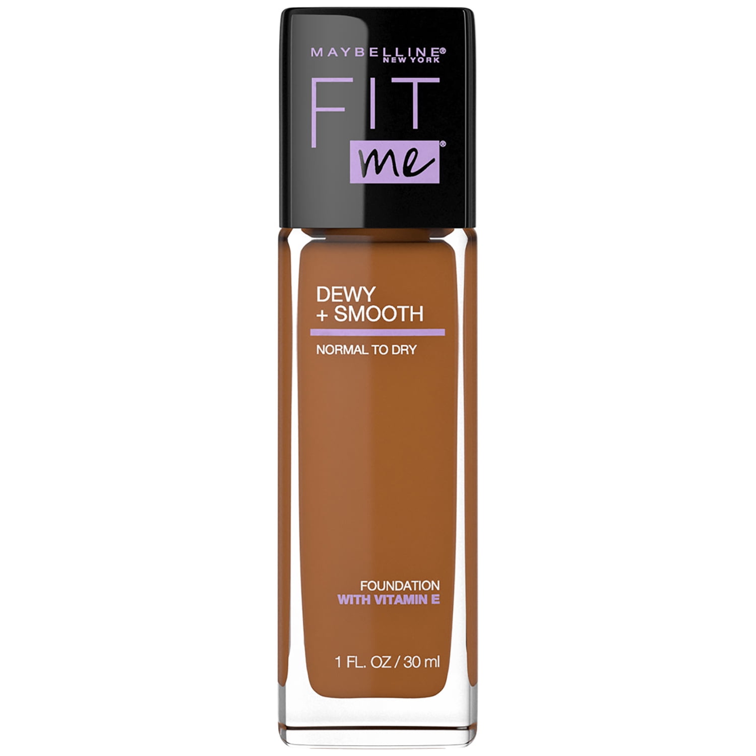 Maybelline Fit Me Dewy and Smooth Liquid Foundation Makeup, SPF 18, Mocha, 1 fl oz