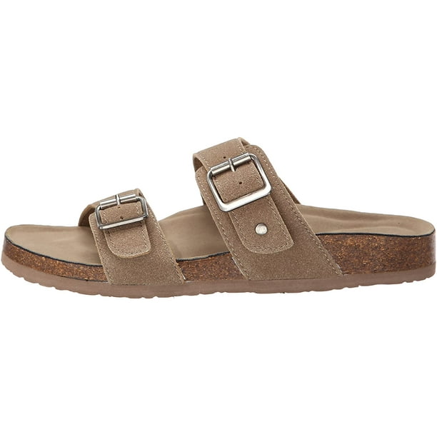 Madden Girl Womens Brando Flat Sandal Taupe Fabric 5.5 Walmart