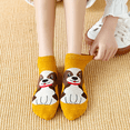 thumbnail image 2 of Tumao 5 Pairs Cute Cartoon Animals Print Cotton Ankle Socks Aesthetic Funny Low Cut No Show Socks for Women and Teens, 2 of 8