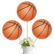 Basketball Party Centerpiece PriNst Sticks Sport Ball Table Decorations Basketball Star Table Toppers Sport Theme Party Decorations for Basketball Players Baby Shower Birthday Party Supplies
