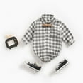 thumbnail image 2 of Likimi Baby Boys Shirt Long Sleeve Plaid Print Lapel Tops Fashion Casual Comfortable Spring Fall T-Shirt Size 18-24 Months C, 2 of 9