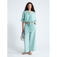 thumbnail image 3 of Free Assembly Women's and Women's Plus Cotton Poplin Cropped Wide Leg Pants, 26" Inseam, Sizes XS-4X, 3 of 7