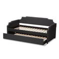 thumbnail image 5 of Bowery Hill Fabric Upholstered Twin Size Daybed with Trundle Bed in Charcoal, 5 of 10