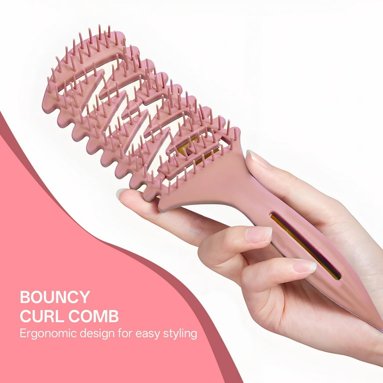 ACDANC Bounce Curl Defining Brush,Pink Curl Defining Brush,Eco