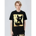 thumbnail image 1 of Men's Adult Graphic tee T-ShirtFunny Cat Ramen Graphic Japanese Kawaii Anime Cat T-Shirt-220g 100% Cotton Tee For Adult, Men, Women, Teen, Teenager, Adolescent, YouthFather's Day, Mother's Day, New, 1 of 6
