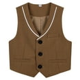 thumbnail image 4 of RUTAYY Teen Boys Vest Tuxedo Solid Color Sleeveless Elegant Suit Piano Speech Soft Comfortable Leisure Trendy Tank Tops, 4 of 6