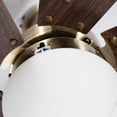 thumbnail image 2 of Ventilador De Techo Bronce Antiguo Caoba 1 Luz E27 32 LámparaYa V4433-1, 2 of 6