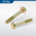 thumbnail image 3 of Uxcell 10pcs M8-1.25 x 55mm Flange Hex Head Bolt Partial Thread Metric DIN 6921 Carbon Steel Zinc Plated Flanged Hexagon Screws, Colorful, 3 of 6