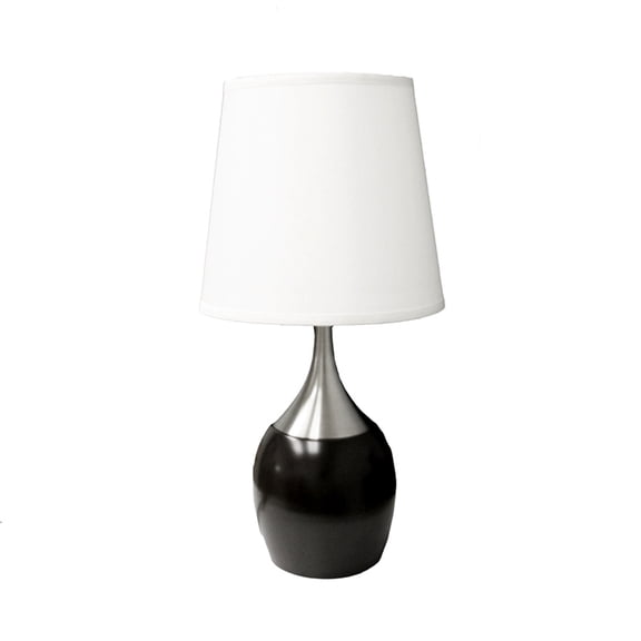 ORE International 24" Touch Table Lamp, Espresso and Silver