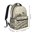 thumbnail image 2 of Rateoe Vineyard Landscape Pattern Casual Backpack for School, Work, Travel – Adjustable Straps, Multiple Compartments – Ergonomic Design, Fits Laptops and Tablets, 2 of 5