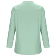 thumbnail image 5 of SDNall Womens V-Neck Long Sleeve Loose Button Cotton And Linen Tunic Summer Blouse, 5 of 9