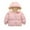 Pink, variant on Godderr 1-7Y Kids Toddler Girls Boys Winter Thick Outerwear,Ear Hooded Down Cotton Jacket Winter Warm Fleece Coat Windproof Zipper Puffer Outerwear