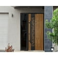 thumbnail image 2 of Front Exterior Prehung Steel Door / Deux 6678 Natural Oak / Side Exterior Window Sidelite / Entry Metal Modern Painted W36+16" x H80" Right hand Inswing, 2 of 5