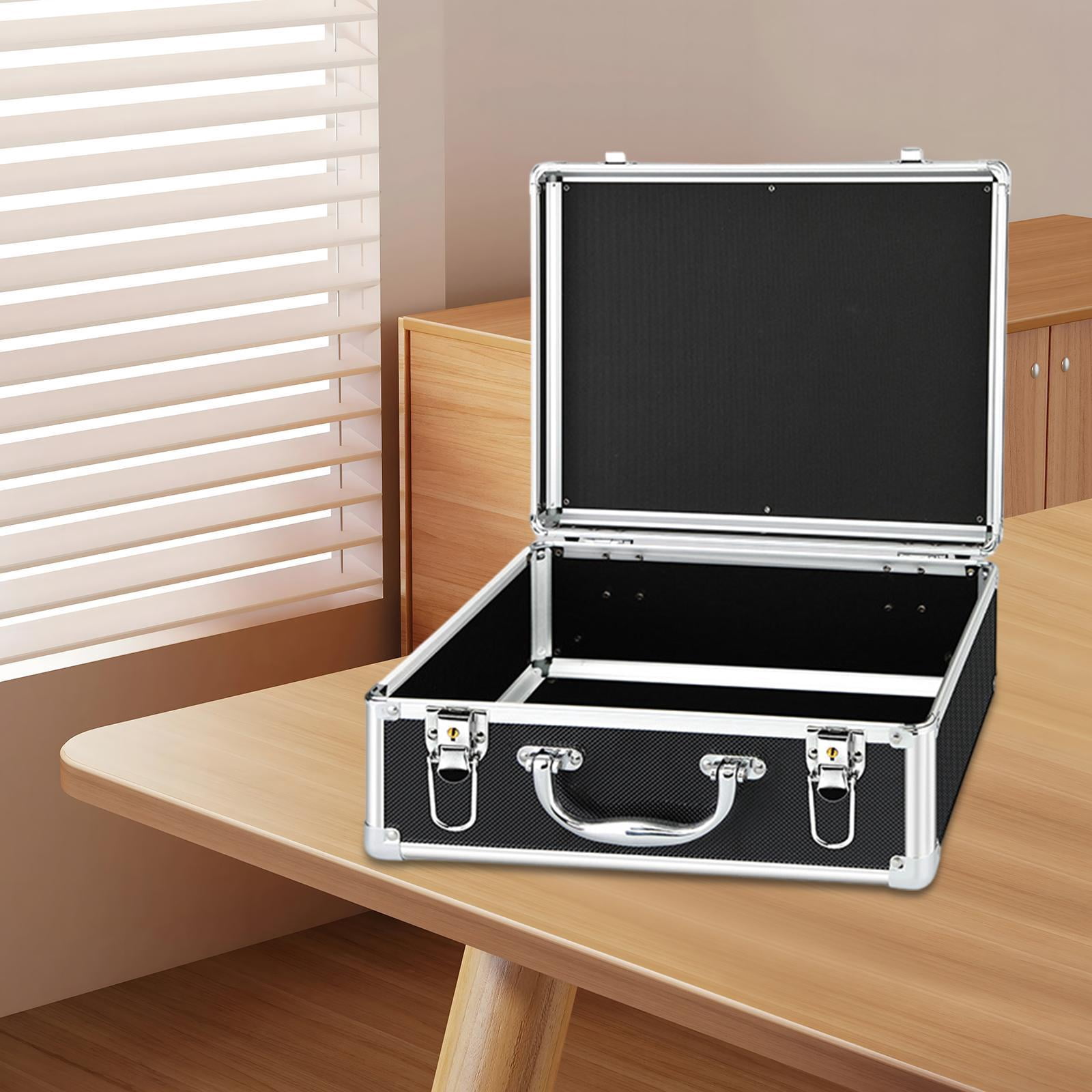 simhoa Aluminum Alloy Case Aluminum Alloy Tool Box Multipurpose Large Sturdy Shockproof Portable Tool Case Suitcase for Travel Tools M