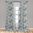 thumbnail image 5 of Ambesonne Ethnic Curtains, Oriental Style, Pair of 28"x63", Blue, 5 of 5