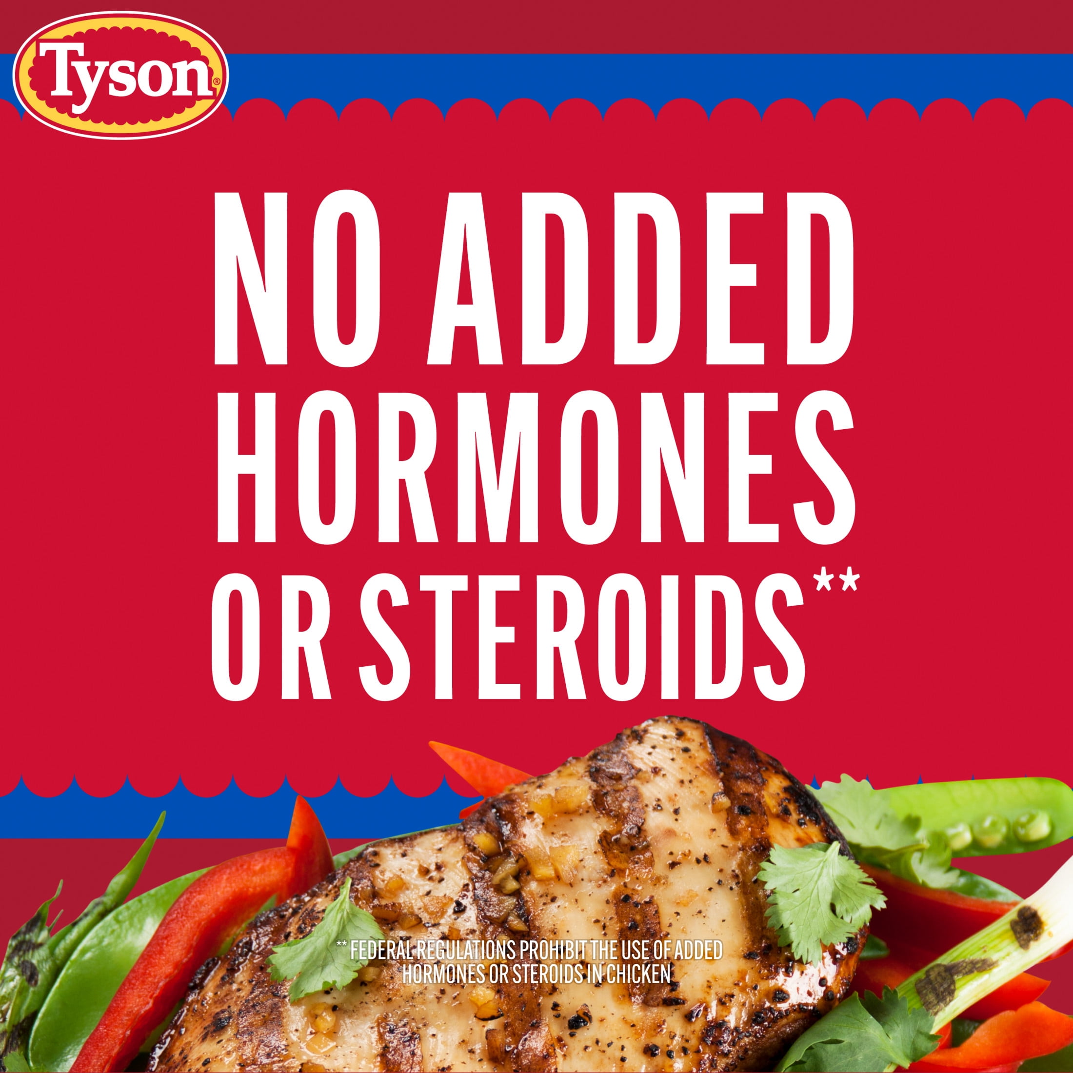 Tyson All Natural, Fresh, Boneless, Skinless Chicken Breasts, 1.0 - 3.3 lb Tray