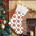 thumbnail image 6 of SKYSONIC Strawberry Christmas Stocking Personalized Large Candy Stocking Hanging Gift Xmas Stockings Decoration for Family Holiday Party Ornaments Decor Fireplace, 6 of 7