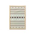 thumbnail image 1 of Tribal Wall Art with Frame, Pattern Inca Illustration Geometric Arrangement, Printed Fabric Poster for Bathroom Living Room, 23" x 35", Beige and Brown, by Ambesonne, 1 of 2
