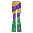 thumbnail image 5 of Ounisa Women's Carnival Flared Pants Flash Shiny Print High Waist Stretchy Comfy Wide Leg Workout Fitness Yoga Leggings, 5 of 5