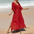 thumbnail image 1 of Bathing Suit Cover Ups for Women Sexy Women's Beach Smock Drawstring Vacation Robe Bikini Sun Protection Shirt Beach Coat Pool Cover Ups for Women on Clearance, 1 of 8