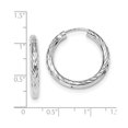 thumbnail image 2 of 14K White Gold Earring Endless Women'S Diamond-Cut 25 mm, 2 of 2