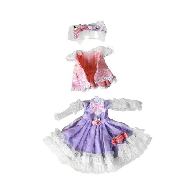 Vestido para muñeca BJD 1/6, ropa para muñecas, trajes de tela suave, vestido para muñeca de niña de 30 cm Estilo C
