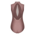 thumbnail image 4 of Sholeno Women Sparkly Rhinestones Dance Leotard Backless Ballet Leotards Open Back Ballet Bodysuit Dusty Pink XL, 4 of 6