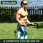 Gorilla Bow Original Portable Home Gym Resistance Bands and Bar System for Travel, Fitness, Weightlifting and Exercise Kit, Full Body Workout Equipment Set (Original Bow, Green, Base Bundle)