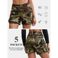 thumbnail image 4 of FEN AI Camo Cargo Outdoor Shorts for Women Trendy Summer Stretchy Utility Shorts for Casual Beach with Multi Pockets, 4 of 10