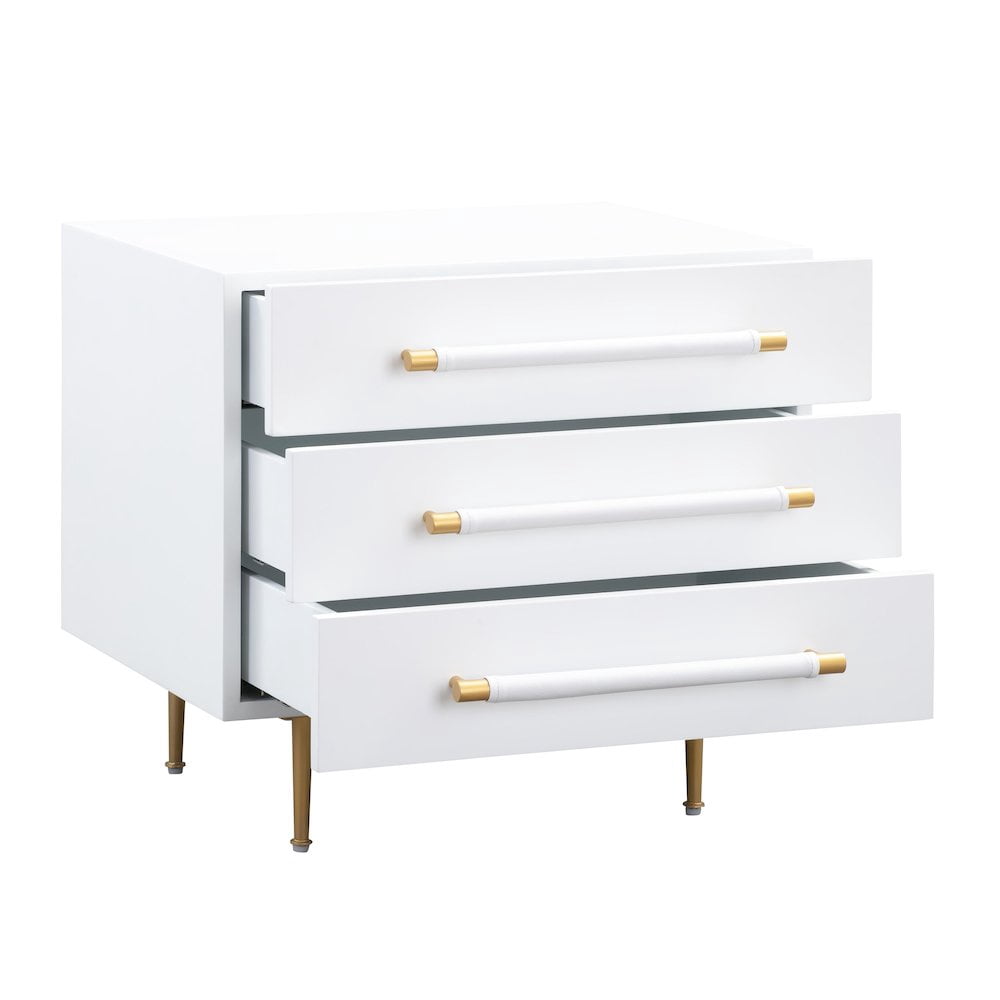 TOV Furniture Trident White Nightstand