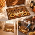 thumbnail image 3 of syligr Pumpkin Maple Leave Fall Rugs for Outdoor Front Door, Halloween Doormat for Indoor Entryway Kitchen, Autumn Harvest Welcome Floor Mat for Home, Thanksgiving Non-Slip Mat, 16x24 Inch, 3 of 6