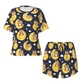 thumbnail image 4 of Picia Moon Bear Pajamas Sets for Women Soft Short-Sleeved Pjs with Lounge Shorts Two Piece Sleepwear-XX-Large, 4 of 9
