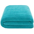 thumbnail image 5 of American Soft Linen Luxury 40x80 Oversized Bath Sheet, 100% Cotton XL Turkish Bath Sheet Towel, Aqua Blue, 5 of 9