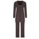 thumbnail image 2 of Puntoco Mujer Casual Moda Franela Color Sólido Botones Cuello En V Manga Larga Abrigo Chaleco Pantalones Conjunto De Tres Piezas Liquidación Puntoco Puntoco-1072, 2 of 6
