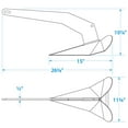 thumbnail image 4 of (Price/EA)Seachoice Stainless Steel Plow Anchor, 22 lbs., 43850, 4 of 4