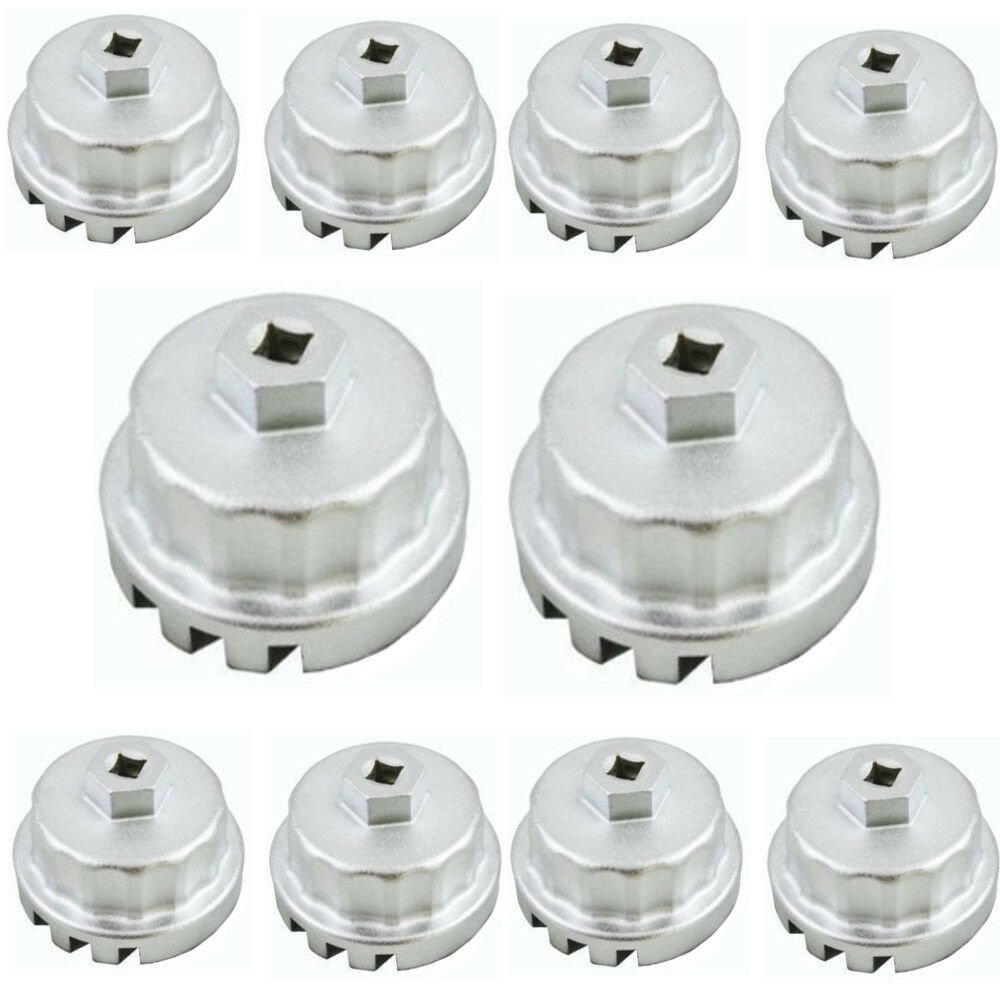 10X Aluminum Oil Filter Cup Wrench Housing Tool 64.5mm 14 Flute For