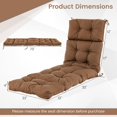 thumbnail image 2 of ZYPPP Patio Chaise Lounge Cushion, 72" x 22" x 4" Lounge Chair Cushion, Tufted Lounger Cushion with 4 String Ties, Thickened Waterproof and Oil-Proof, for Terrace, Poolside Outdoor Indoor-Brown, 2 of 10