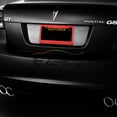 thumbnail image 2 of 2Pcs Red&nbsp;Carbon Fiber Printed Style License Plate Frames&nbsp;Front & Rear Bracket Cover, 2 of 5