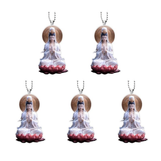 Visland 2D Acrylic Jesus Christ Ornament Car Rearview Mirror Hanging Decor Auto Interior Religious Gift for Christian Retro Faith Accessories