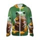 thumbnail image 1 of Balery Tree Frog Sitting On Sunflowes Sudadera ligera de manga larga con capucha y protección solar UPF 50+ para hombre y mujer, ideal para pesca y running-X-Large, 1 of 7