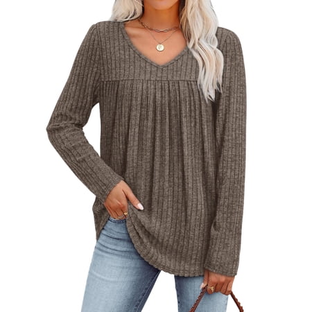 Womens Shirts Long Sleeve Tops Womens Tops Trendy Fall Pullover Plus Size Blouses My Order My Items