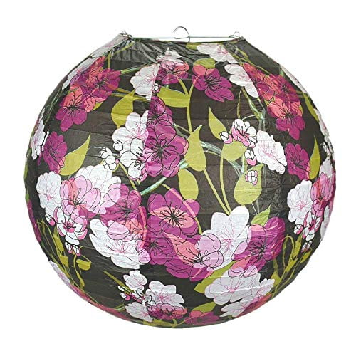 Hanging Decoration Pink Coral Paper Lantern Crisscross Ribbing Details about   20" Roseate 