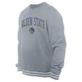 thumbnail image 2 of Men's New Era Gray Golden State Warriors Chenille Cross Over Pullover Sweatshirt, 2 of 3