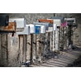 thumbnail image 2 of Susan Vizvary Photography 32x23 White Modern Wood Framed Museum Art Print Titled - Blue Route66 Mailboxes, 2 of 4