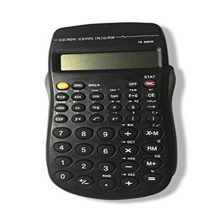 Scientific Calculator 10 Digit Memory Display 56 Functions - Negatives, Percentages, Ratios, Discount, Exponents & Roots, Algebra, Geometry, Statistics, Negative Decimal Exponents. i.e. 3 ^ (Best Algebra Calculator App)