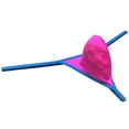 thumbnail image 3 of Botmois Sexy Men Underwear Sports Shiny Thong Spandex Balls Hole Thong Bulge Pouch G-string Balls Out Tangas Pink L, 3 of 3