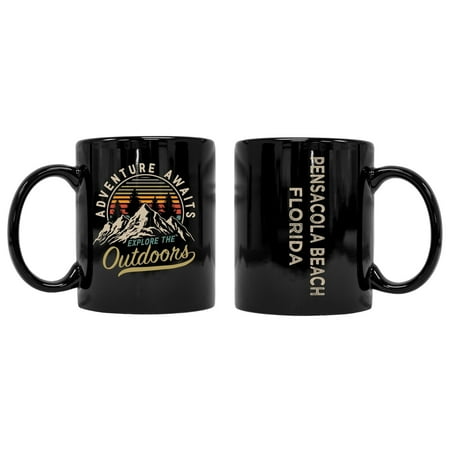 

R and R Imports Pensacola Beach Florida Souvenir Adventure Awaits 8 oz Coffee Mug 2-Pack