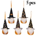 thumbnail image 2 of Halloween Hanging Gnome Handmade 5PCS Swedish Gnome Holiday Tree Gnome Decor, 2 of 10