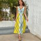 thumbnail image 5 of Vestido Largo Sin Mangas Para Mujer, Diamond Grid Traje Informal Para Cumpleaños, Verano, 5 of 5
