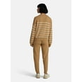 thumbnail image 2 of Time and Tru Women's Striped Sweater and Jogger Pants Set, Sizes XS-XXXL, 2 of 4